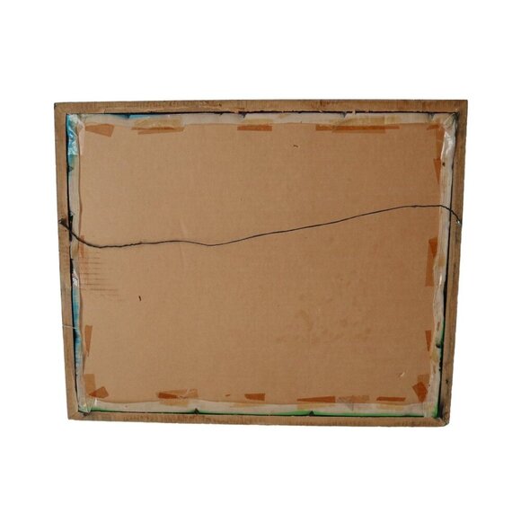 Vintage Japanese Mount Fuji Painting On Silk Geisha Pagoda Cherry Framed - Picture 8 of 8